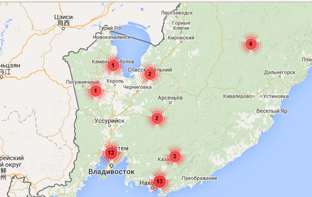 Лесозаводск карта города